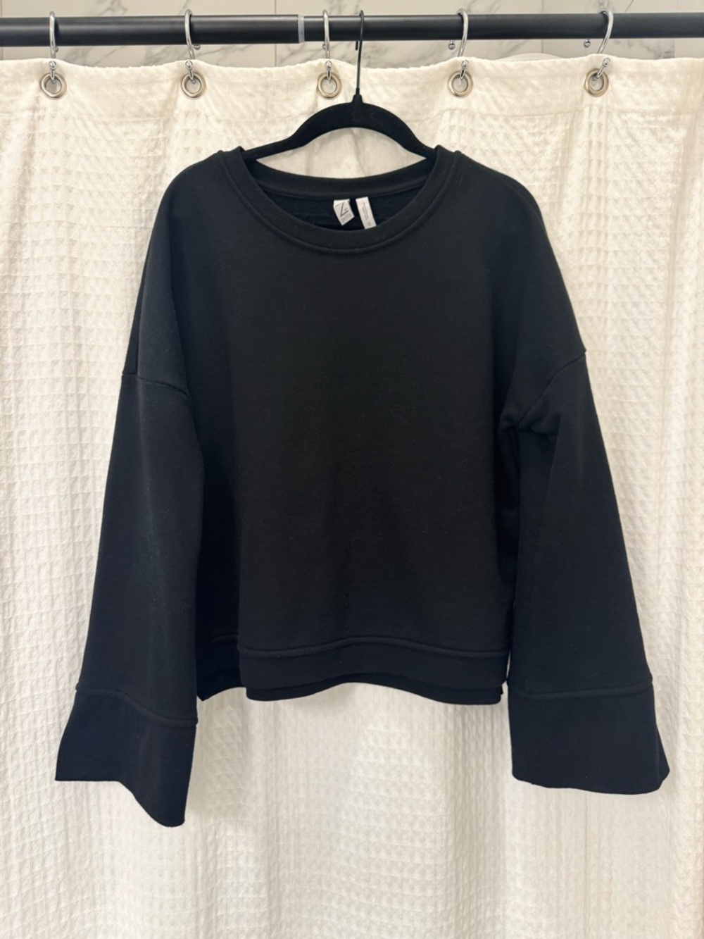 Zella Black Women's Boxy Crewneck Sweatshirt